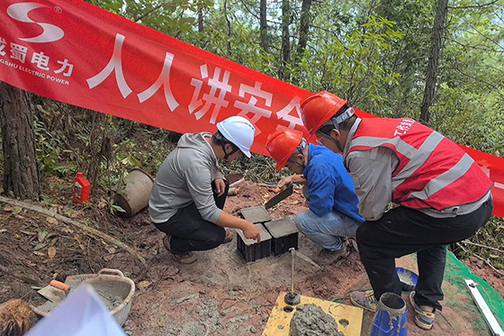 洱源县大枫树光伏发电项目配套送出工程完成首基基础浇筑